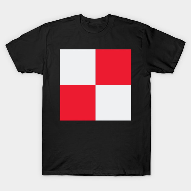 Arsenal Red and White Checkered Fan Flag T-Shirt by Culture-Factory